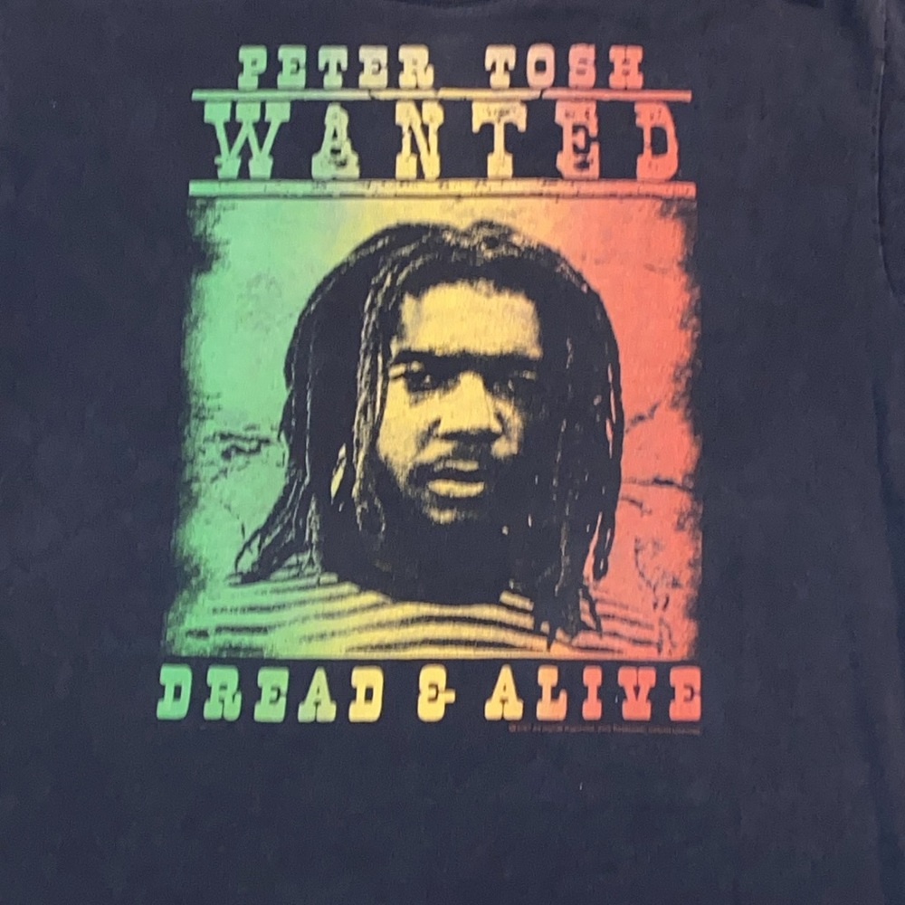 90s Peter Tosh Eleanore’s Dead or Alive Zion Rootswear T-shirt. Size M. 20 x 26